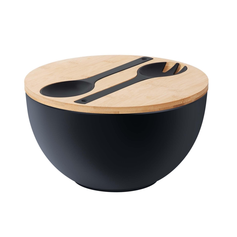 11.3 Inch 208oz All-in-One Large Salad Bowl Set with Lid & Servers